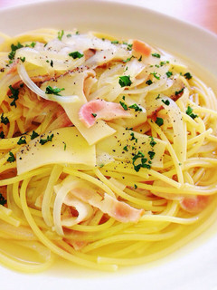 簡単エリンギとベーコンのスープパスタ♪-レシピのメイン写真