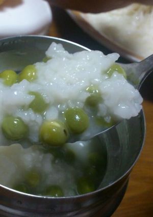 スープジャーで作るグリーンピース豆粥-レシピのメイン写真