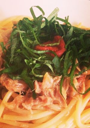混ぜるだけ！大葉とツナのおろしパスタ-レシピのメイン写真