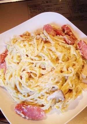 モチモチパスタのクリームパスタ♡-レシピのメイン写真