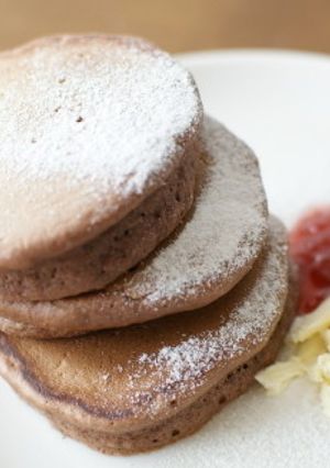 簡単混ぜるだけ☆ココア豆乳パンケーキ-レシピのメイン写真