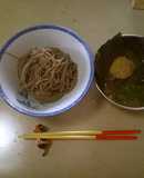 冷やし肉つけソバ（乾麺の重曹茹で）