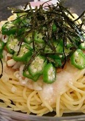 ポン酢でさっぱり♪ネバとろパスタ！！-レシピのメイン写真