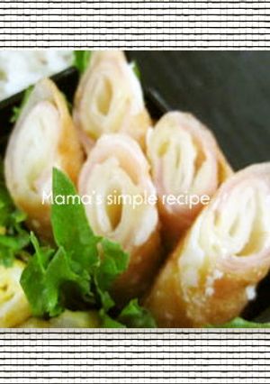 焼くだけハムとチーズのパリパリ春巻き-レシピのメイン写真