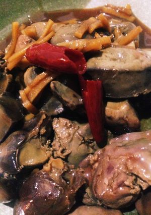 鶏肝のオイスター煮-レシピのメイン写真