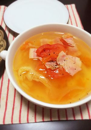 フレッシュトマトのコンソメスープ-レシピのメイン写真