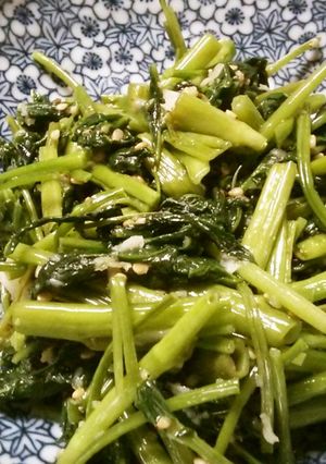 空芯菜(エンツァイ)のにんにく炒め-レシピのメイン写真