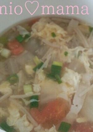 子ども喜ぶ♡簡単ふわふわ卵の野菜スープ-レシピのメイン写真