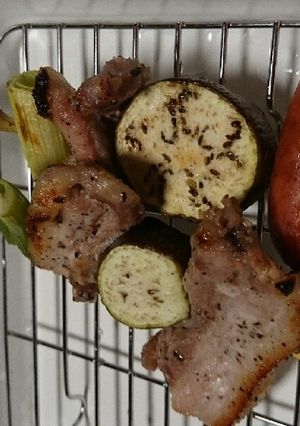 塩麹豚バラと夏野菜串焼き-レシピのメイン写真