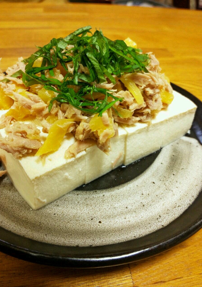 ツナとたくあんのマヨやっこ♪-レシピのメイン写真