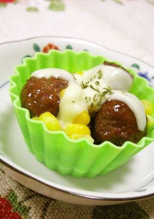 ☆レンジで簡単!!ミートボールコーン☆彡-レシピのメイン写真