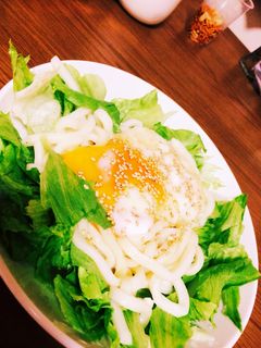 さわやかレタスとろろ冷やしうどん-レシピのメイン写真