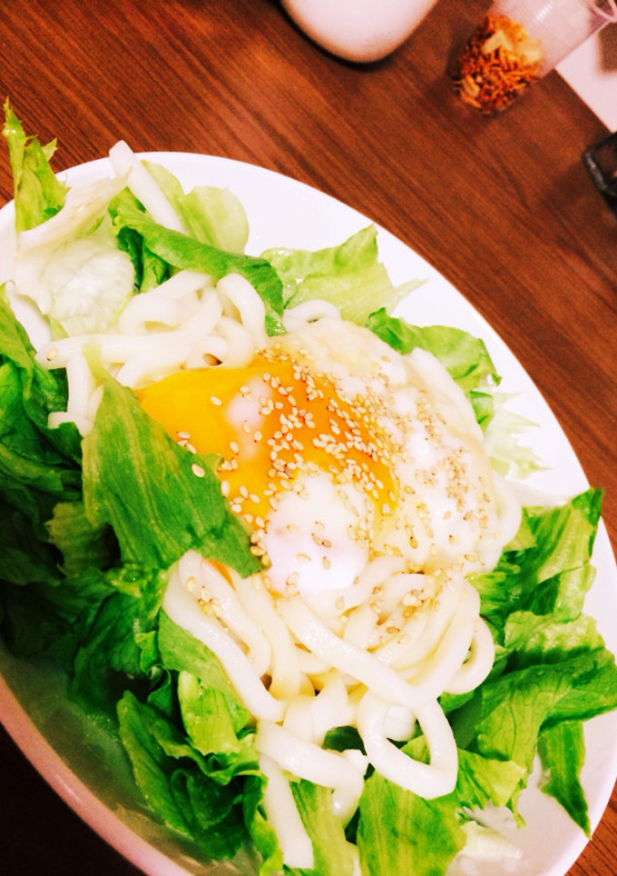 さわやかレタスとろろ冷やしうどん-レシピのメイン写真
