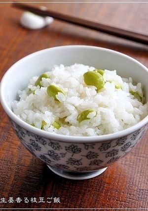 我が家の夏ご飯@生姜香る枝豆ご飯-レシピのメイン写真