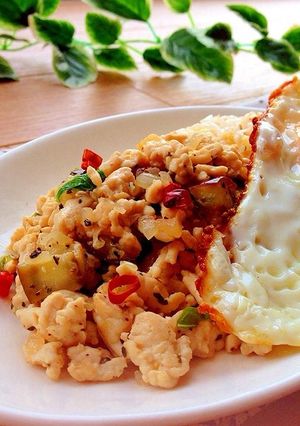 ✿茄子と鶏ひき肉のレモンバジル炒め✿-レシピのメイン写真