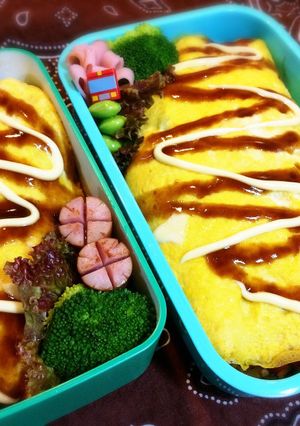 野菜たっぷりオムそば弁当♡-レシピのメイン写真