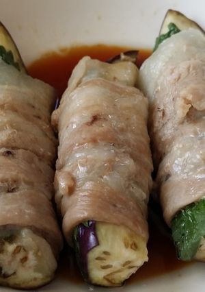 簡単 なすしそ肉巻き お弁当おかず-レシピのメイン写真