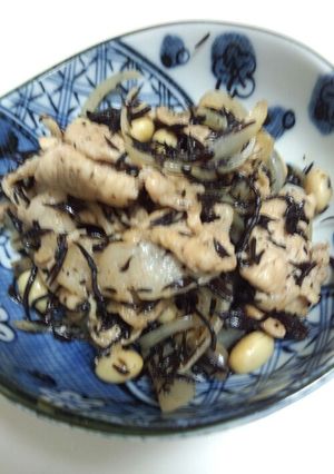 豚肉と大豆とひじきの炒めもの-レシピのメイン写真