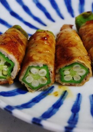 お弁当に☆オクラの豚肉巻-レシピのメイン写真