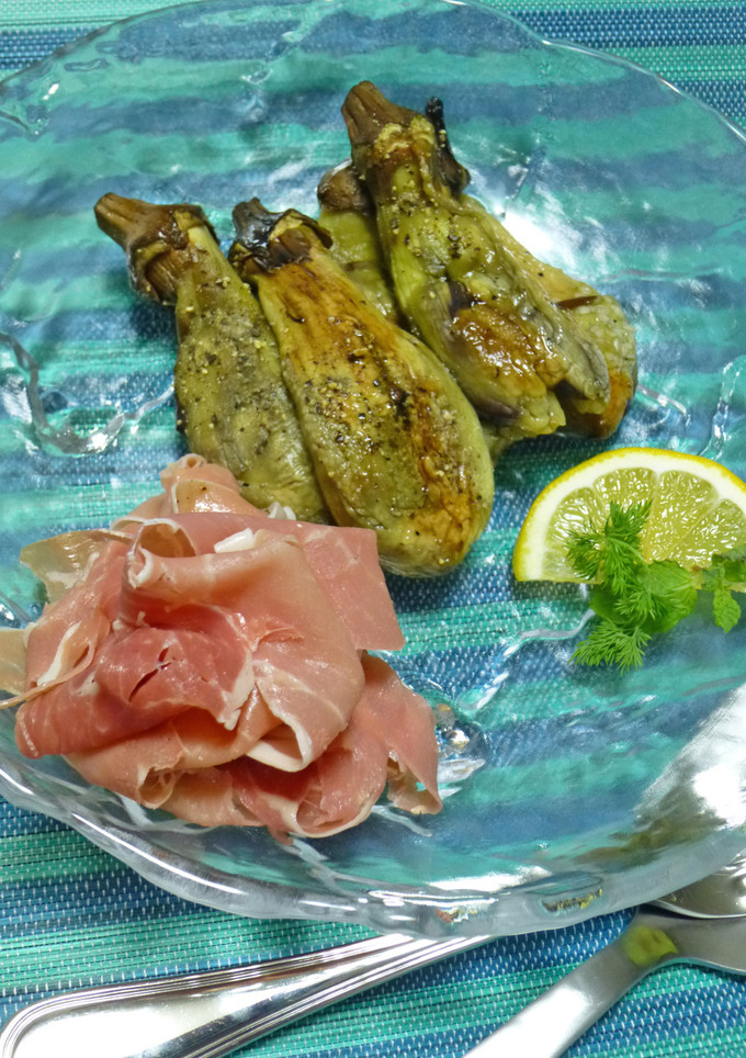 冷やして美味い♪焼きナス生ハム添え-レシピのメイン写真