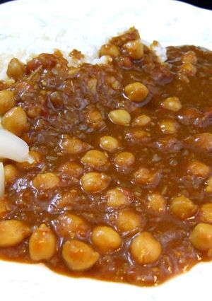 男性必見料理　ガルバンゾーのカレー-レシピのメイン写真