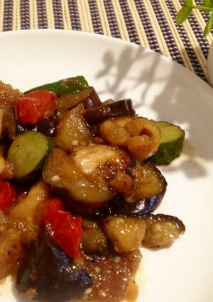 ナス＆鶏の甘酢炒め☆夏野菜なんでもin♪-レシピのメイン写真