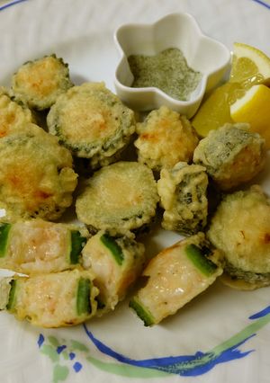 ゴーヤのえび詰めてんぷら-レシピのメイン写真