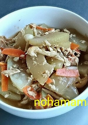 夕顔とツナの炒め煮-レシピのメイン写真