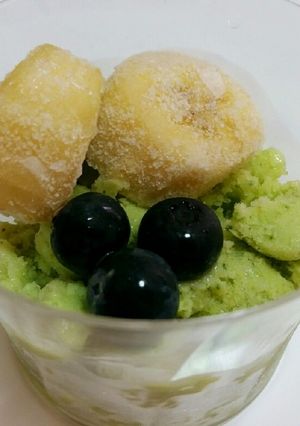 ｸﾞﾘｰﾝｽﾑｰｼﾞｰでｼｬｰﾍﾞｯﾄ-レシピのメイン写真