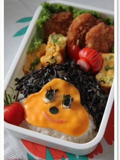 モンチッチ40週記念キャラ弁-レシピのメイン写真