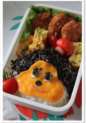 モンチッチ40週記念キャラ弁-レシピのメイン写真