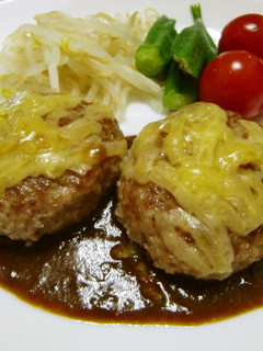 ★簡単!美味しい*チーズハンバーグ*♪-レシピのメイン写真