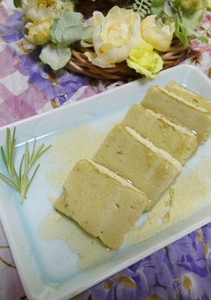 ギルトフリー♪　豆腐ときな粉の濃厚テリーヌ風🌼-レシピのメイン写真