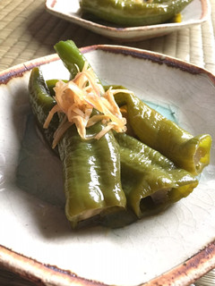 万願寺とうがらし茗荷煮浸し 温も涼も-レシピのメイン写真