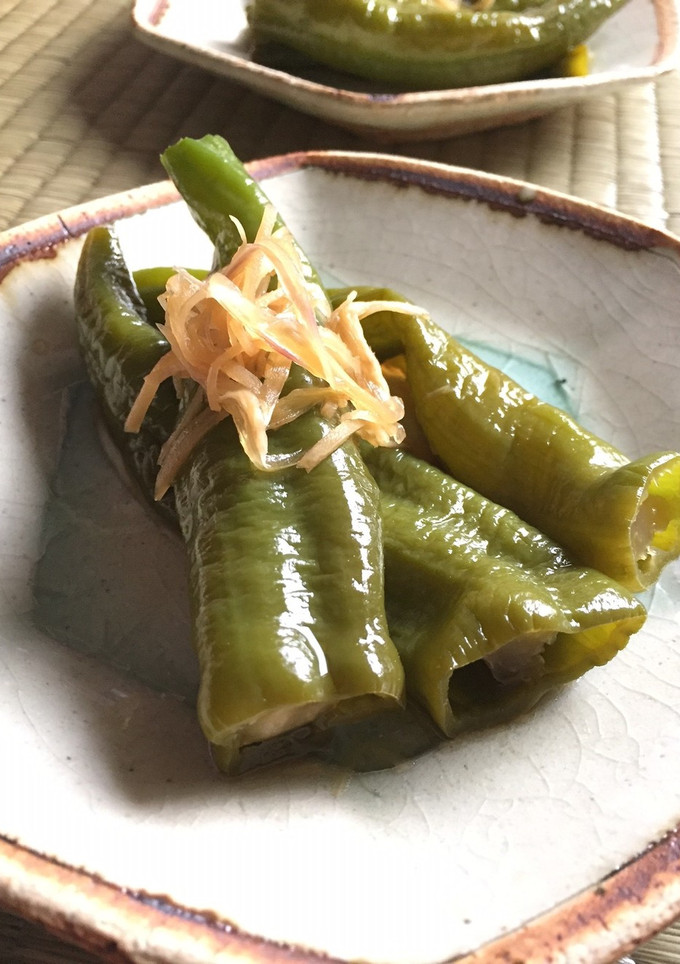 万願寺とうがらし茗荷煮浸し 温も涼も-レシピのメイン写真