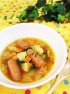 ウインナーとたっぷり野菜のカレースープ♬-レシピのメイン写真