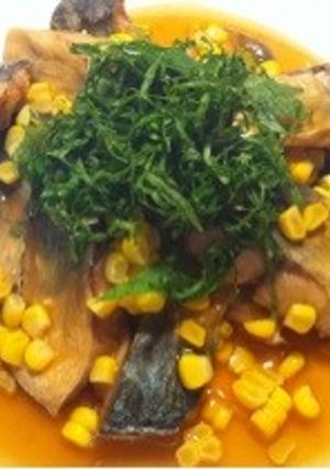 鯖フライ＊和風餡かけ紫蘇のっけ-レシピのメイン写真