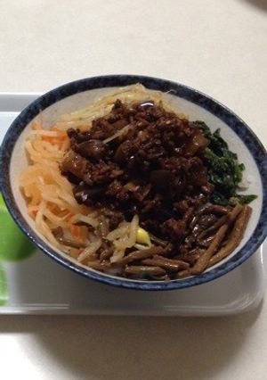 ナス入り肉味噌ビビンバ-レシピのメイン写真