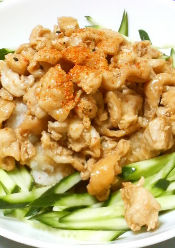 大根おろしたっぷり♪鶏皮の甘酢漬け♡-レシピのメイン写真