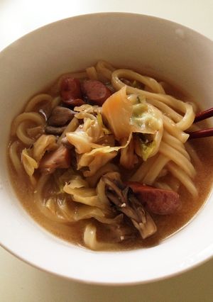 味噌味野菜うどん-レシピのメイン写真