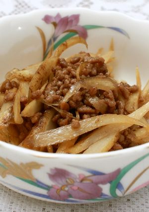ひき肉入り♪　きんぴらごぼう-レシピのメイン写真