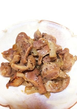 歯ごたえ抜群☆砂ズリの旨塩炒め-レシピのメイン写真