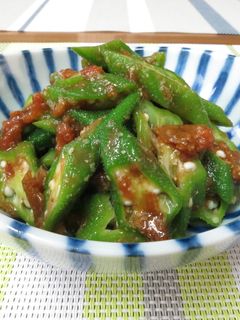 さっぱりまろやかオクラの梅肉和え-レシピのメイン写真
