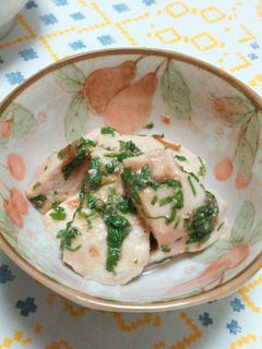 鶏むね肉の梅しそ和え-レシピのメイン写真