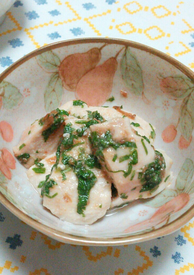鶏むね肉の梅しそ和え-レシピのメイン写真