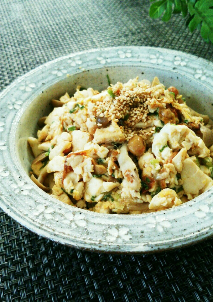 簡単☆豆腐と納豆おかか炒め卵とじ☆-レシピのメイン写真