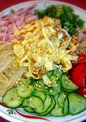 夏にピッタリ！彩り具そうめん-レシピのメイン写真