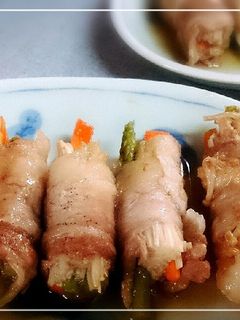 しょうが焼き風♪肉巻きアスパラ-レシピのメイン写真