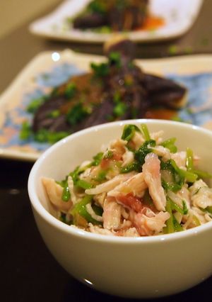 ささみとせりの梅肉和え-レシピのメイン写真