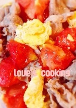 簡単！レモン風味さっぱりトマ玉ポーク炒め-レシピのメイン写真
